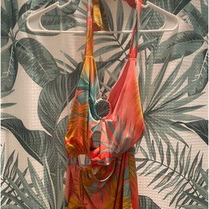 Sexy Orange cut out dress